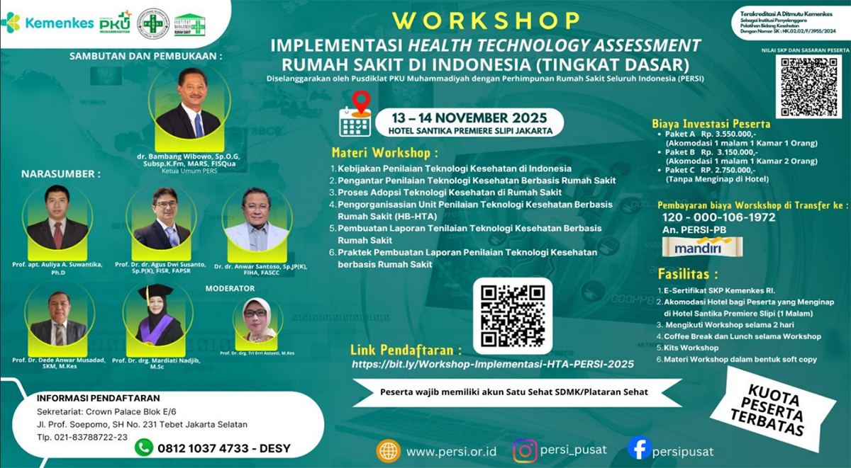 Workshop Implementasi Health Tecnology Assessment Rumah Sakit di Indonesia