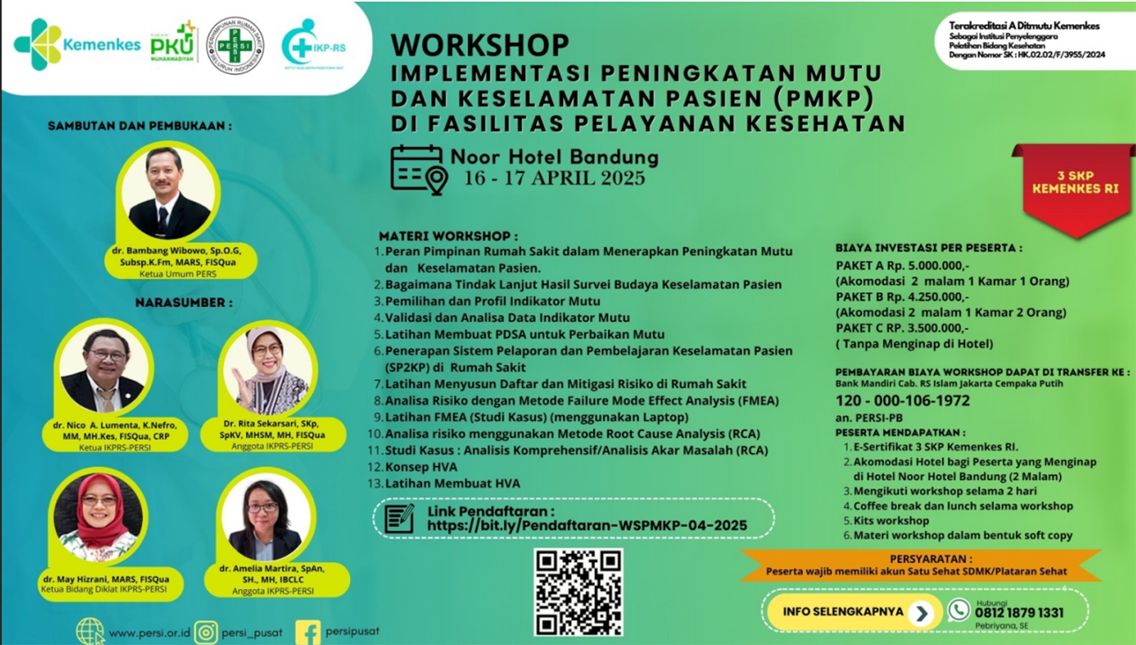 Workshop Keselamatan Pasien dan Manajemen Risiko di Fasilitas Pelayanan Kesehatan