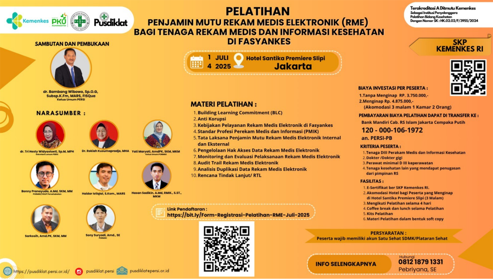 Pelatihan Perancangan Rekam Medis Elektronik (RME) di Fasilitas Pelayanan Kesehatan