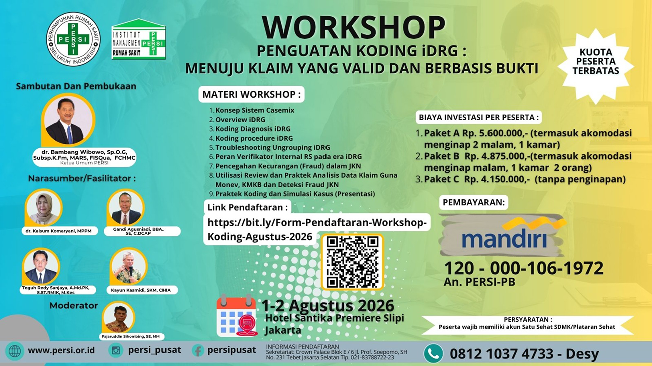 Workshop Penguatan Koding iDRG : Menuju Klaim yang Valid dan Berbasis Bukti